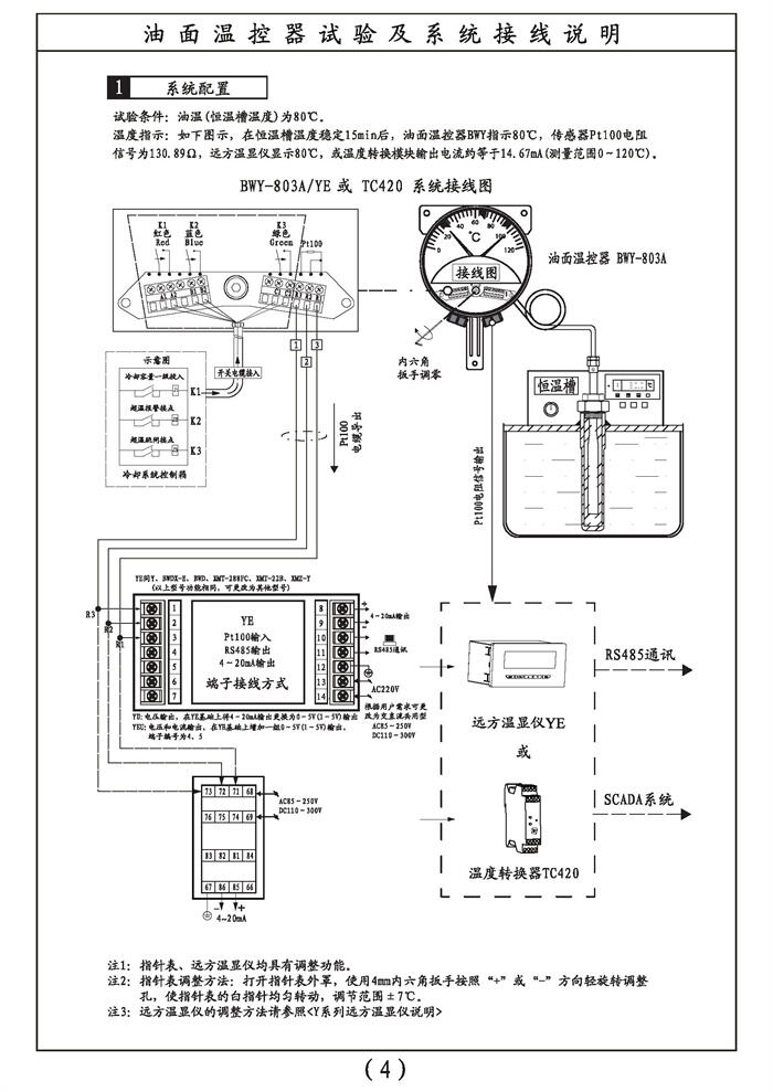 电厂测温元件BWY-803A(TH)温度指示控制器
